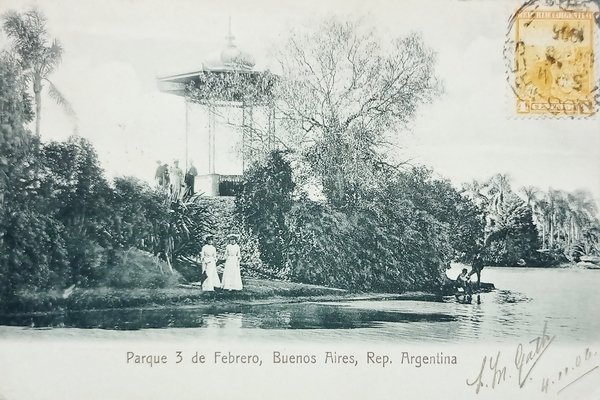 Cartolina - Argentina - Buenos Aires - Parque 3 de …