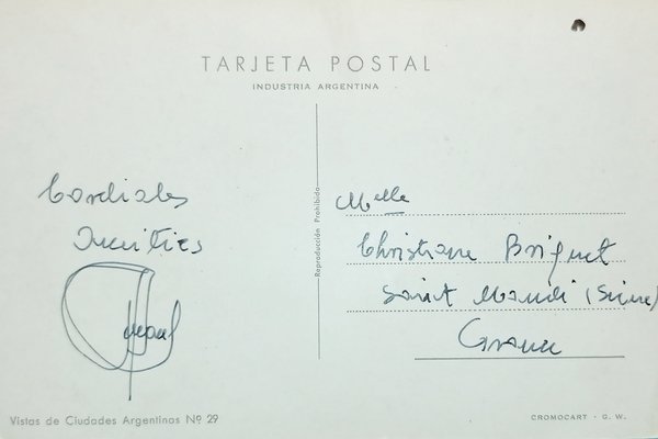 Cartolina - Argentina - Buenos Aires - Ministerio de obras …