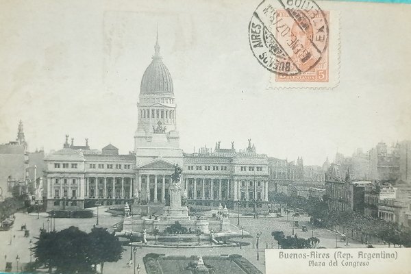 Cartolina - Argentina - Buenos Aires - Plaza del Congreso …
