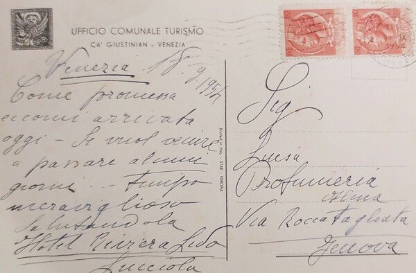 Cartolina - Lido di Venezia - Vedute della Spiaggia - …