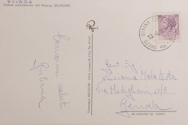 Cartolina - Quarna Sopra ( Novara ) - Albergo Ristorante …