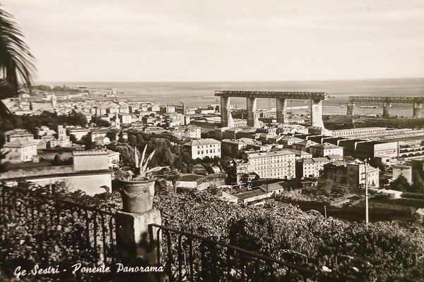 Cartolina - Ge Sestri - Ponente Panorama - 1954