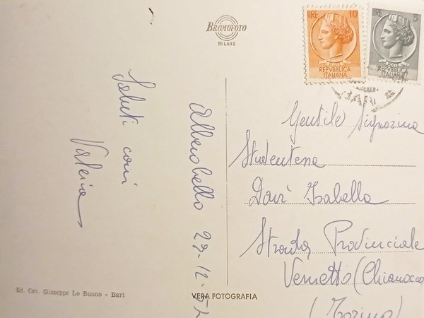 Cartolina - Alberobello ( Bari ) - Via Montenero - …