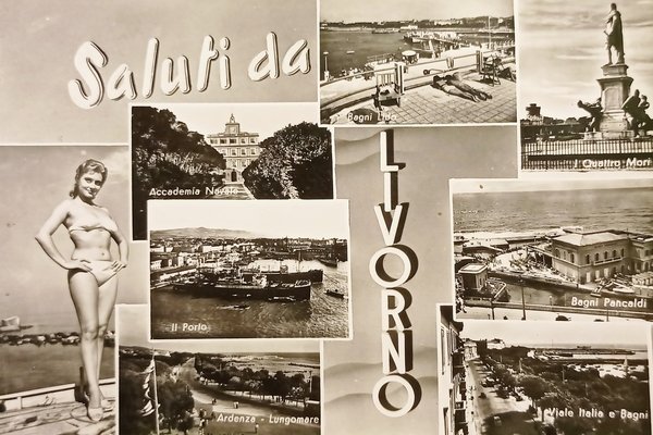 Cartolina - Saluti da Livorno - Vedute diverse - 1955 …