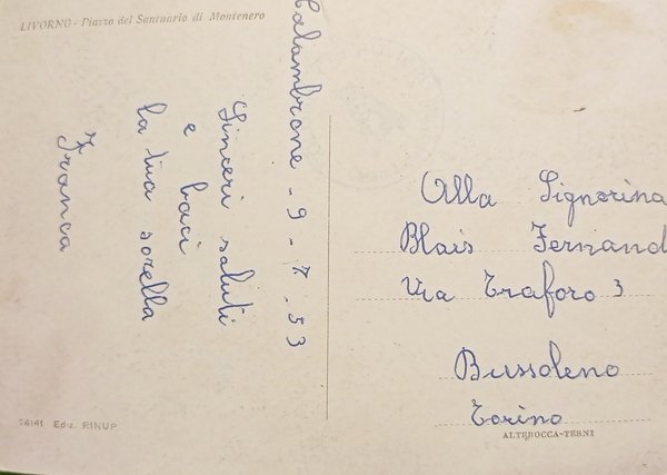 Cartolina - Livorno - Piazza del Santuario di Montenero - …