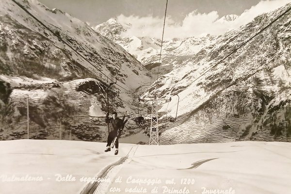 Cartolina - Valmalenco - Dalla seggiovia di Caspoggio - 1961
