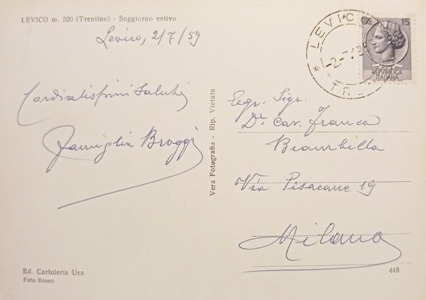 Cartolina - Saluti da Levico Terme - Vedute diverse - …