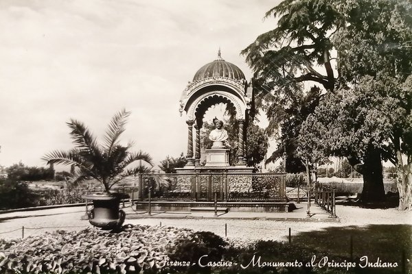 Cartolina - Firenze - Cascine - Monumento al Principe Indiano …