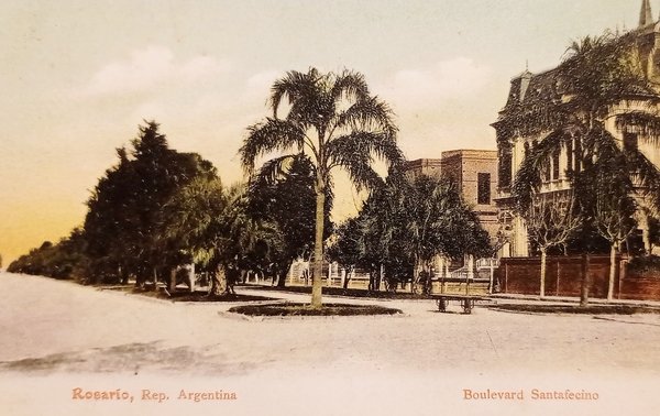 Cartolina - Argentina - Rosario - Boulevard Santafesino - 1900 …