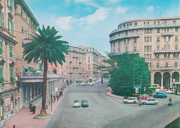 Cartolina - Genova-Sampierdarena - Piazza Montano - 1970 ca.