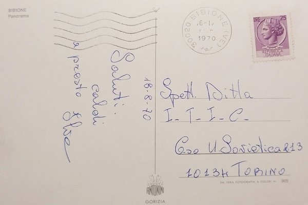 Cartolina - Bibione ( Venezia ) - Panorama - 1970