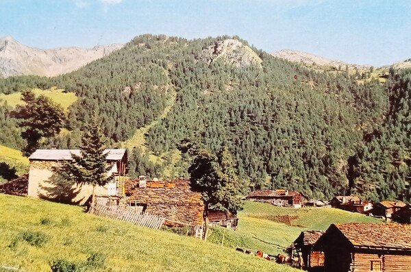 Cartolina - Valle d'Aosta - Chamois - Caillà e Crèpin …