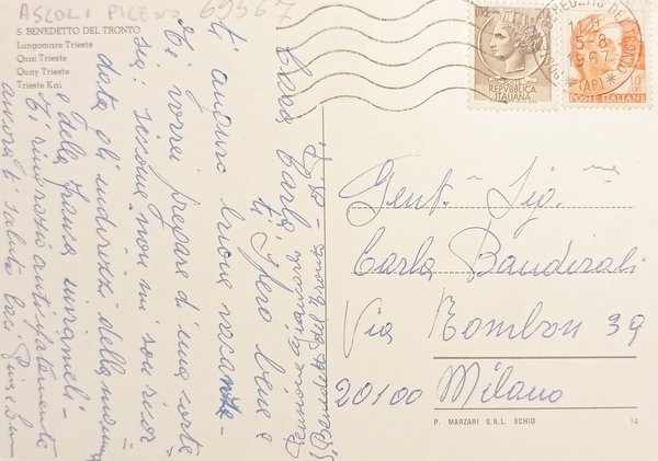 Cartolina - S. Benedetto del Tronto - Lungomare Trieste - …