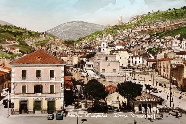 Cartolina - Pescina ( L'Aquila ) - Piazza Mazzarino - …