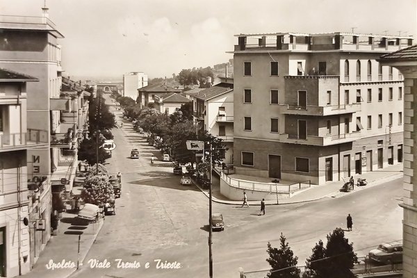 Cartolina - Spoleto - Viale Trento e Trieste - 1960
