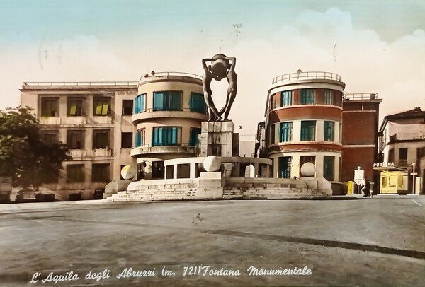 Cartolina - L'Aquila degli Abruzzi - Fontana Monumentale - 1961