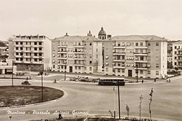 Cartolina - Mantova - Piazzale Antonio Gramsci - 1957