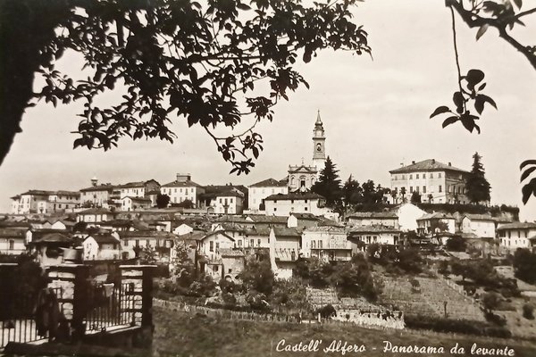 Cartolina - Castell'Alfero - Panorama da Levante - 1952