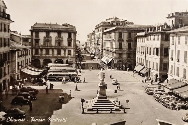 Cartolina - Chiavari - Piazza Matteotti - 1955 ca.
