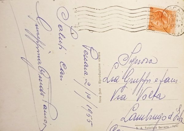 Cartolina - Pescara - Piazza Sacro Cuore - 1955