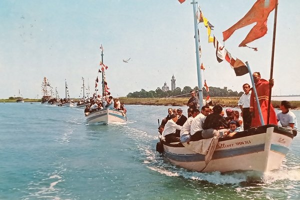 Cartolina - Grado - Processione votiva del Perdon di Barbana …