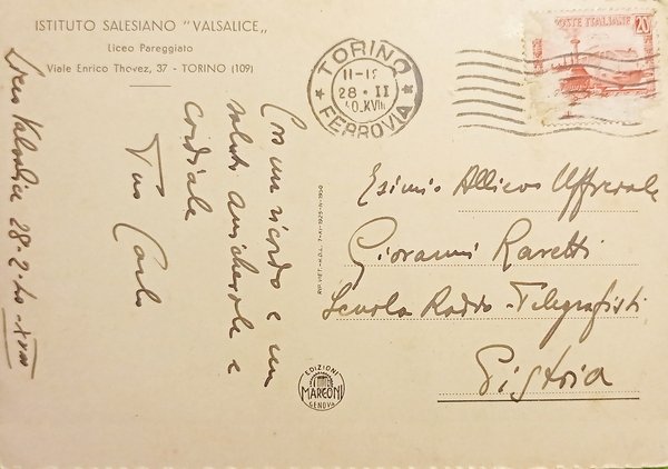 Cartolina - Veduta Generale dell'Istituto Salesiano Valsalice - Torino - …