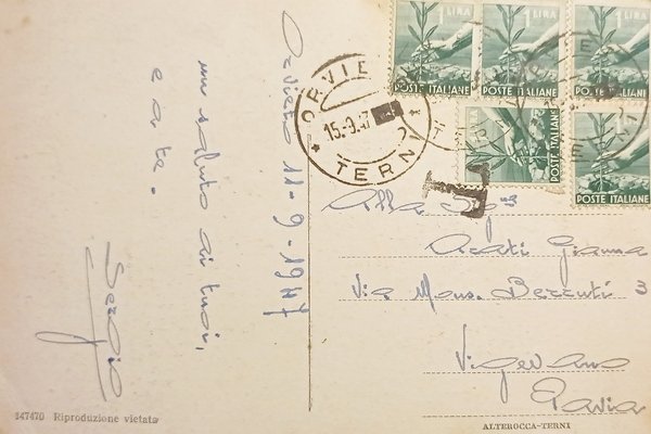 Cartolina - Orvieto - Maurizio con la facciata del Duomo …