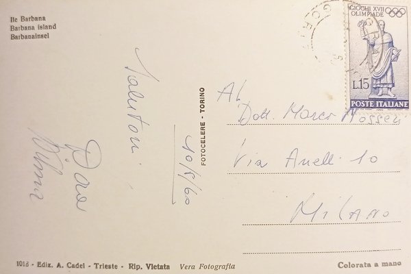 Cartolina - Grado - Isola Barbana - 1960