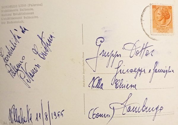 Cartolina - Mondello Lido ( Palermo ) - Stabilimento Balneare … | Immagine Gallery 2