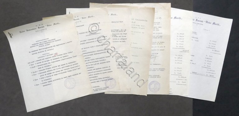 7 lettere Gruppo Universitario Fascista Victor Macchi - Gallarate - …