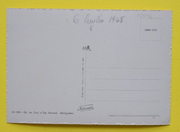 Cartolina Melegnano Portici In Piazza Della Vittoria 1948