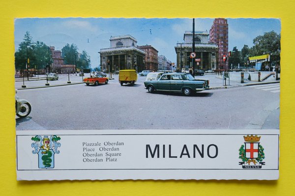 Cartolina Milano Piazzale Oberdan 1970