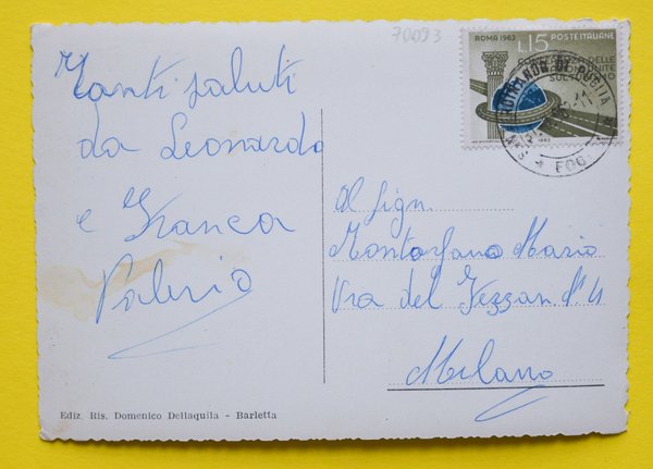 Cartolina San Ferdinando Di Puglia Via XXIV Maggio 1950