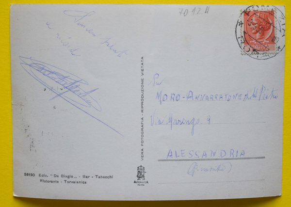 Cartolina Torvaianica Da Biagio 1950