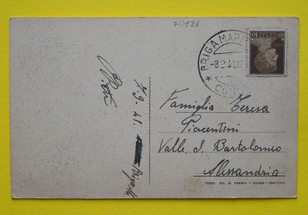 Cartolina Briga Marittima 1948