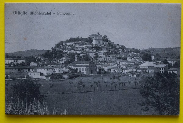 Cartolina Ottiglio Monferrato Panorama 1919