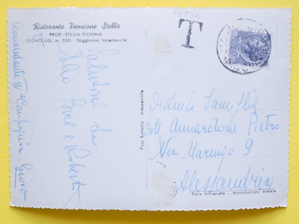 Cartolina Ristorante Pensione Stella 1960