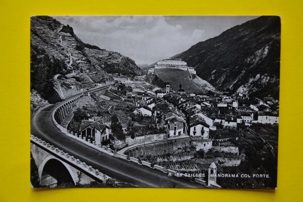 Cartolina Exilles Panorama Col Forte 1956