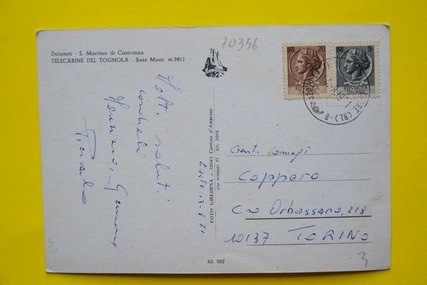 Cartolina Dolomiti S. Martino Di Castrozza 1960