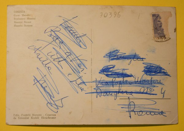 Cartolina Cosenza Corso Mazzini 1950