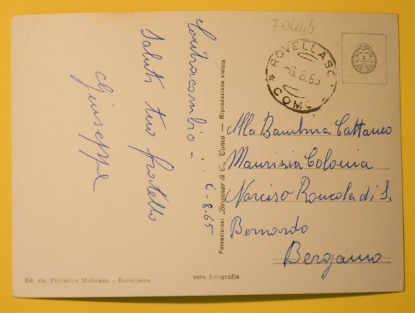 Cartolina Rovellasca Piazza Risorgimento Fontana E Scuole Elementari 1965