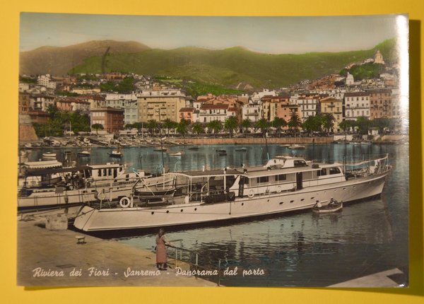 Cartolina Riviera Dei Fiori Sanremo Panorama Dal Posto 1965 ca.