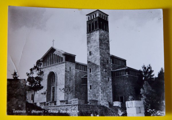 Cartolina Tertenia Nuoro Chiesa Parrocchiale 1950