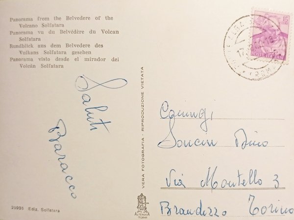 Cartolina - Pozzuoli ( Napoli ) - Vulcano Solfatara - …