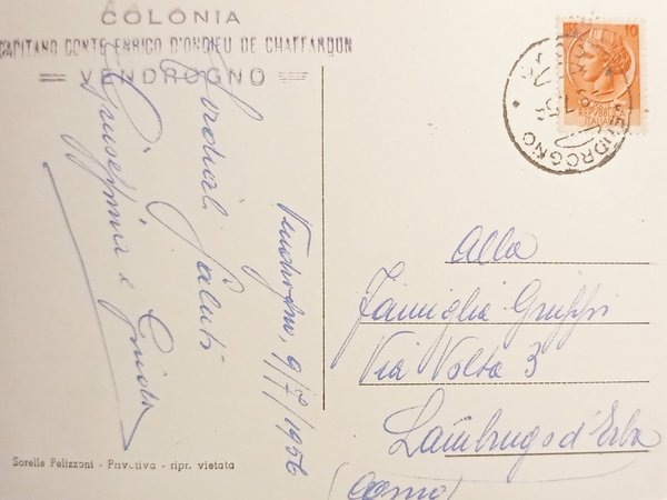 Cartolina - Vendrogno Valsassina - Vedute diverse - 1956