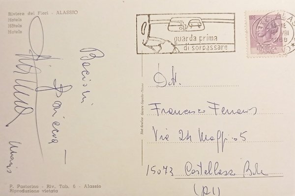Cartolina - Alassio - Alberghi - 1968
