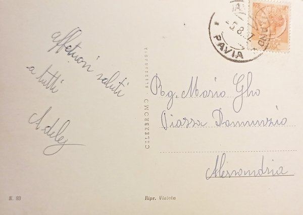 Cartolina - Rivanazzano - Ingresso Terme - 1957