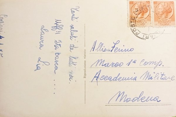 Cartolina - Cagliari - Spiaggia del Poetto - 1955