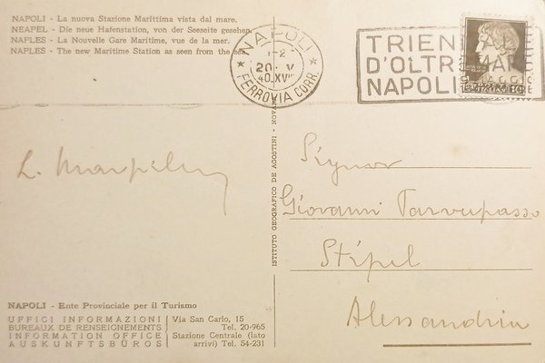 Cartolina - Napoli - La nuova Stazione Marittima vista dal …