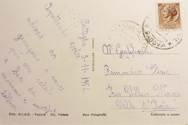 Cartolina - Saluti da Battaglia Terme - Vedute diverse - …